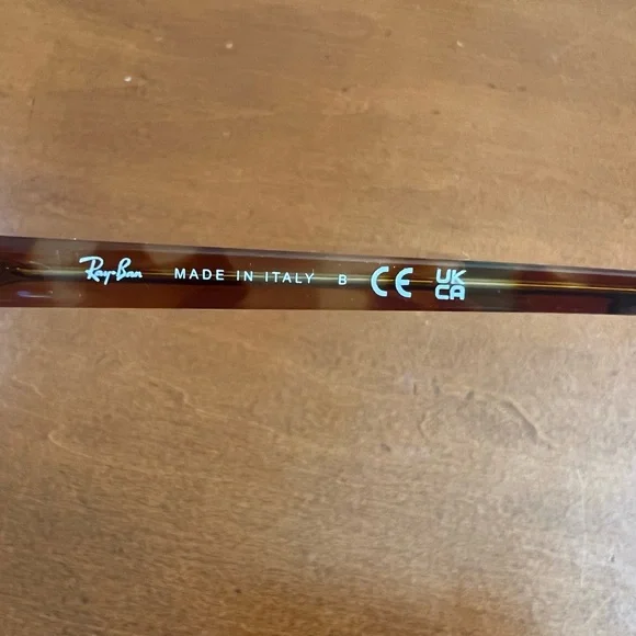 Ray-Ban Clear Frame Sunglasses with Brown Lenses - Picture 7 of 8